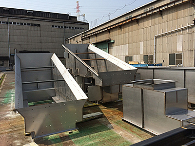 コークス篩分け 増強シュート製作