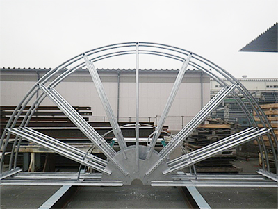 活性炭吸着塔製作 製作総重量 40ｔ （4基）