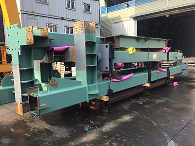 製缶品　大型電気集塵機用　ダクト用架台　設計製作